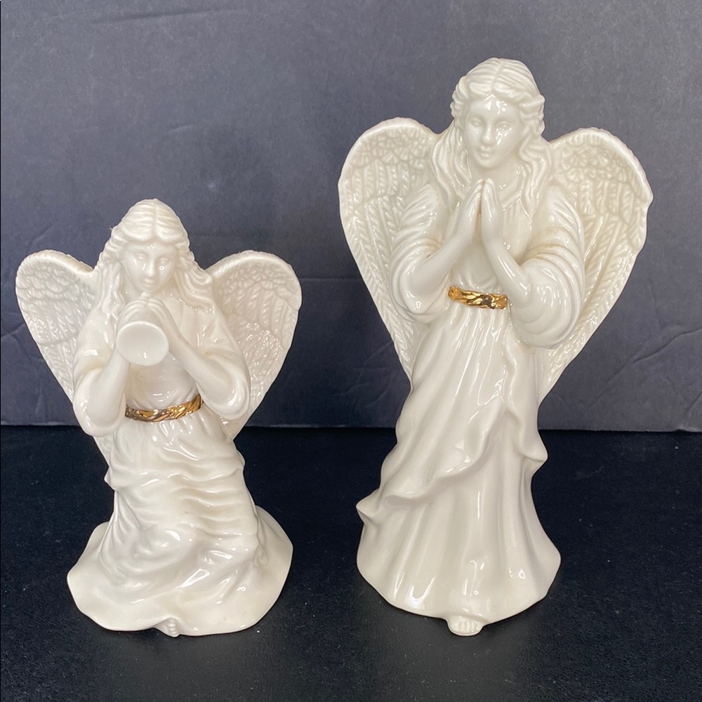 Lenox Cream and Gold Angel Decor Set